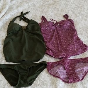 Motherhood Maternity Tankinis + Bottoms